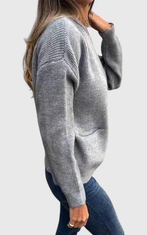 Women's Chunky Knit Bomber Cardigan