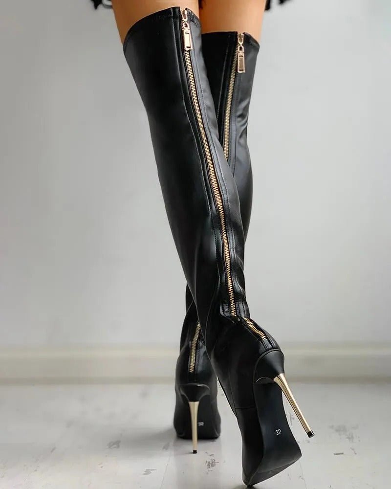 Women's Thigh-High Stiletto Over-the-Knee Boots