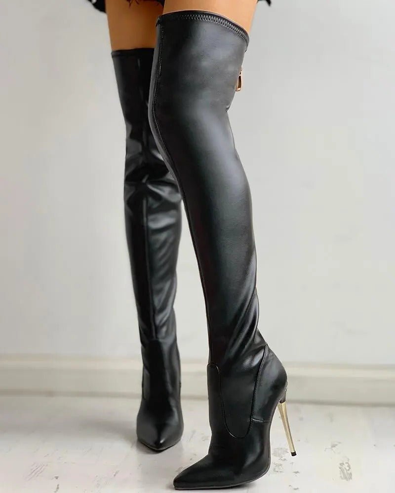 Women's Thigh-High Stiletto Over-the-Knee Boots
