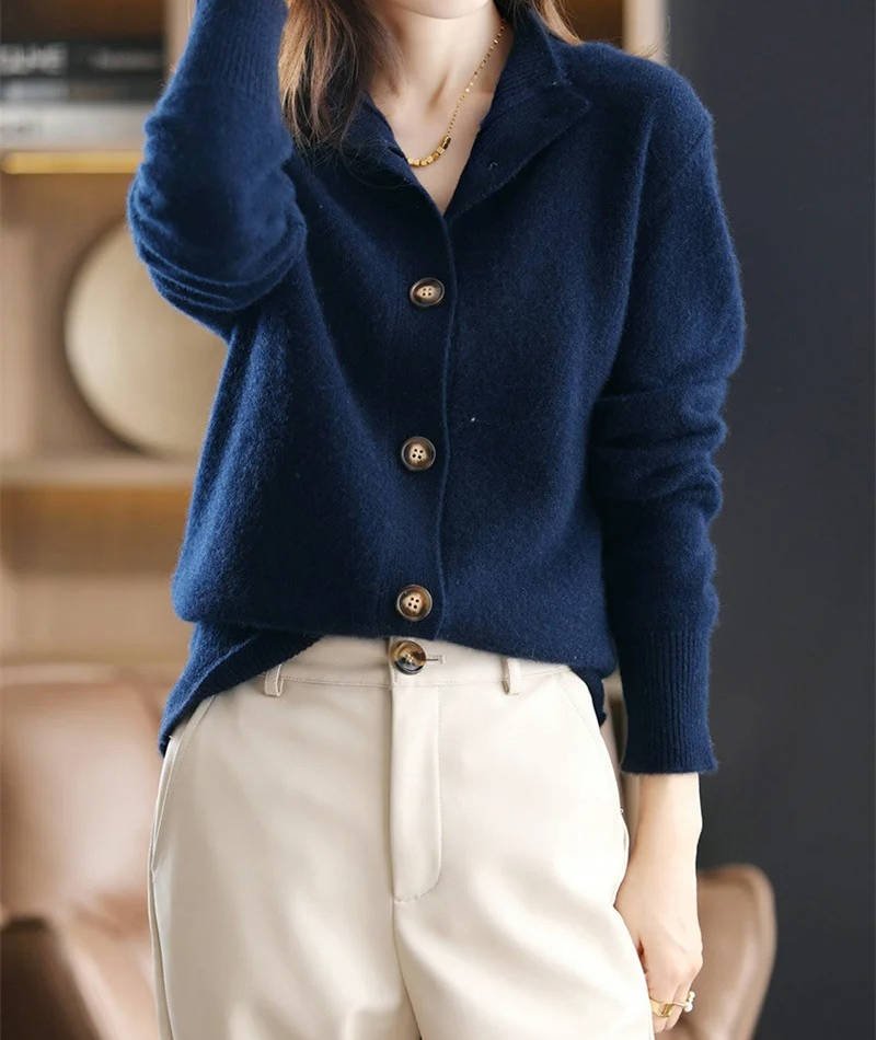 Women's Wool V-Neck Cardigan
