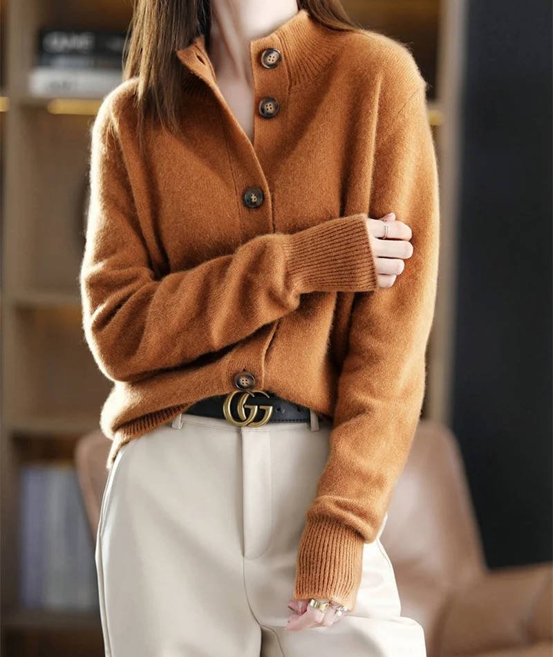 Women's Wool V-Neck Cardigan
