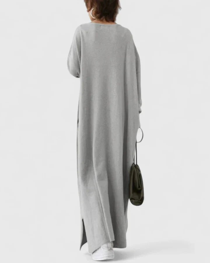 Women's Oversized V-Neck Maxi Jumper Dress