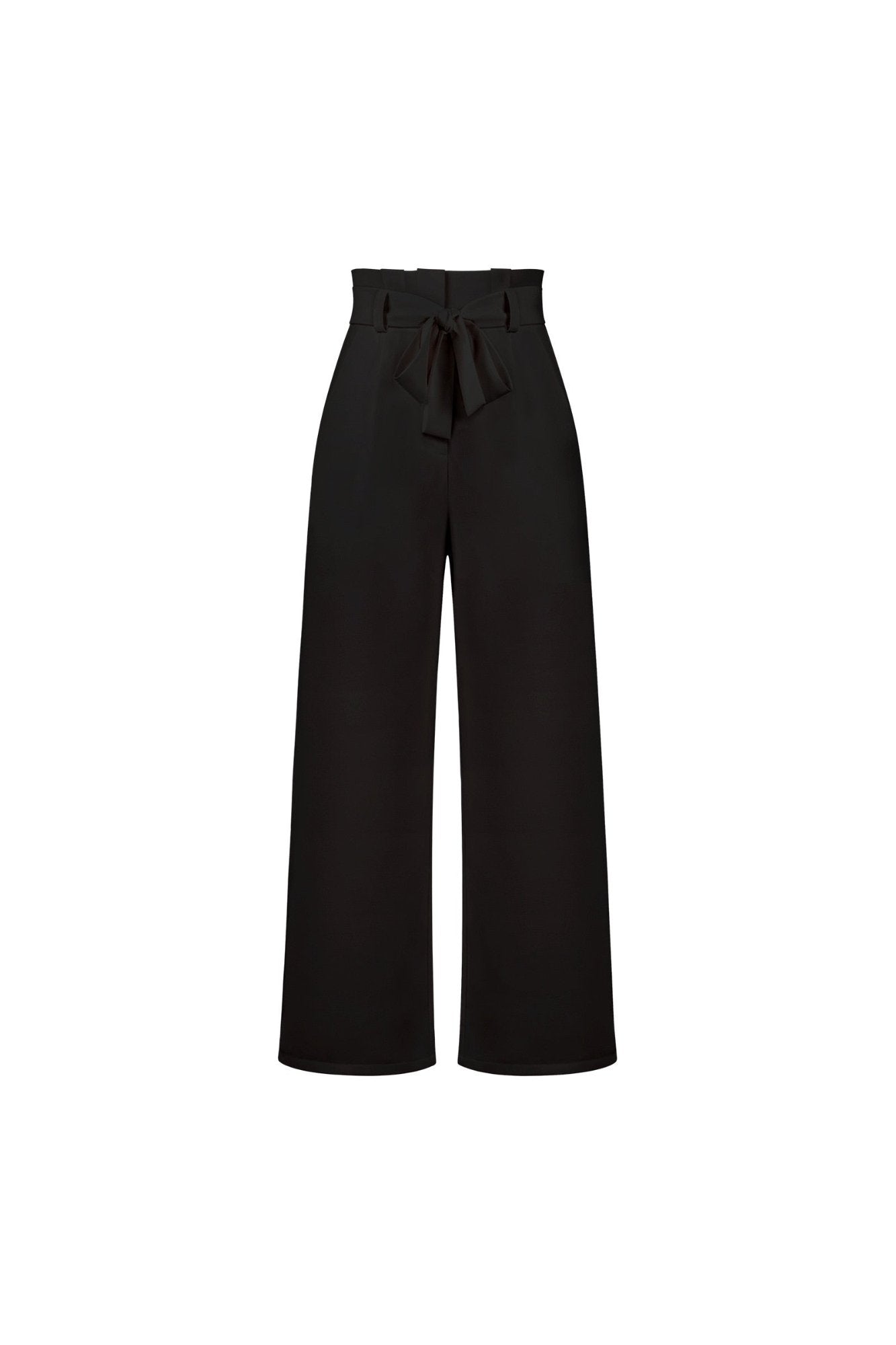 Women's High-Waisted Pleated Wide-Leg Trousers
