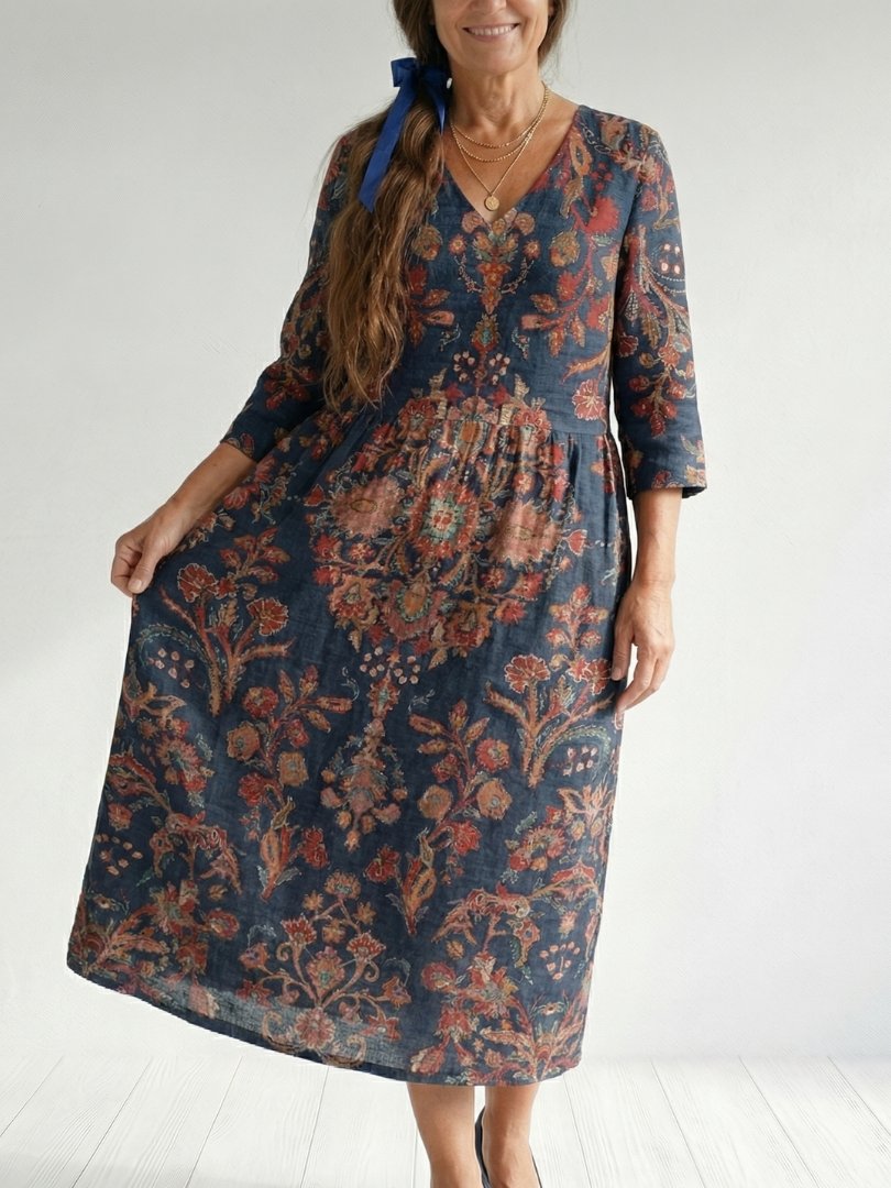 Women's Paisley Midi Dress