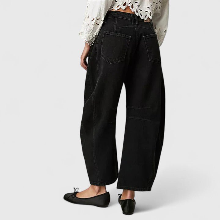 Women's Barrel-Leg High-Waisted Jeans