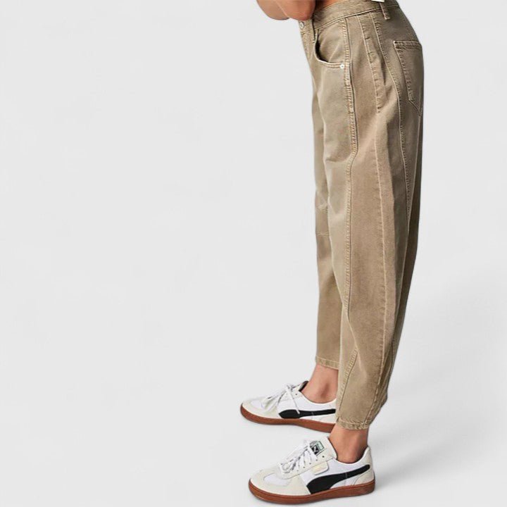 Women's Barrel-Leg High-Waisted Jeans