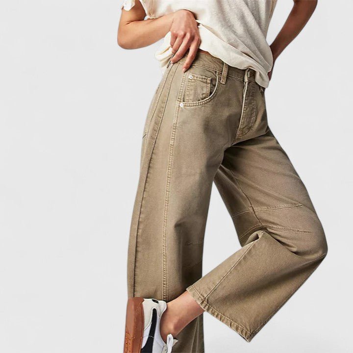 Women's Barrel-Leg High-Waisted Jeans