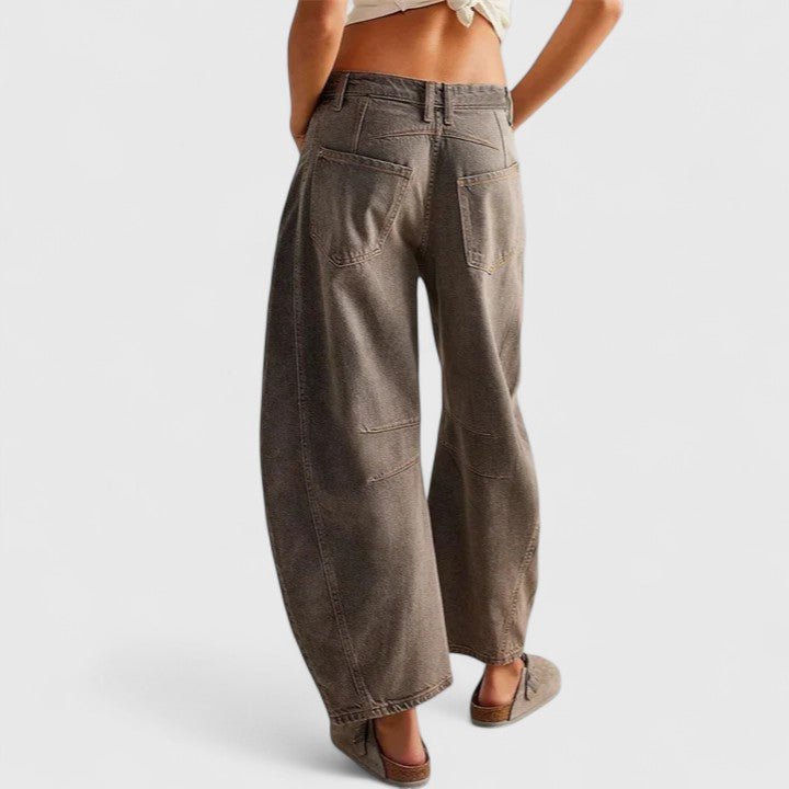 Women's Barrel-Leg High-Waisted Jeans