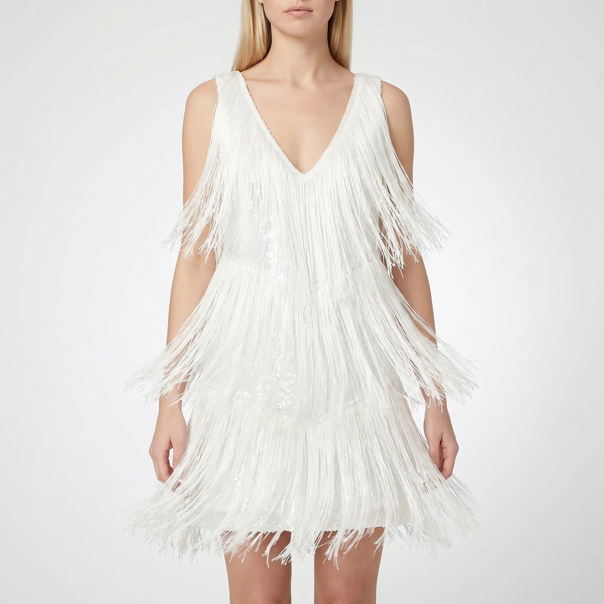 Women's Fringe Sequin Mini Party Dress