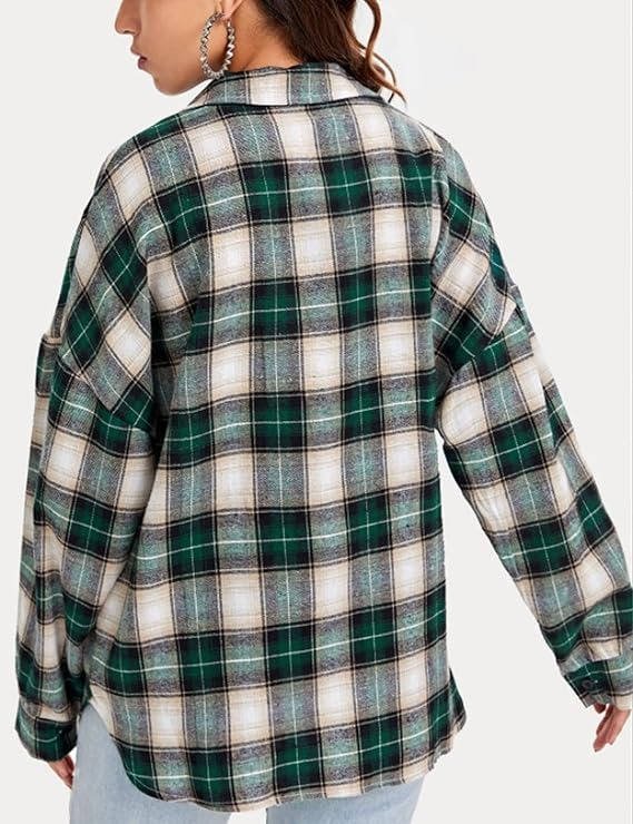 Women's Oversized Plaid Flannel Shacket