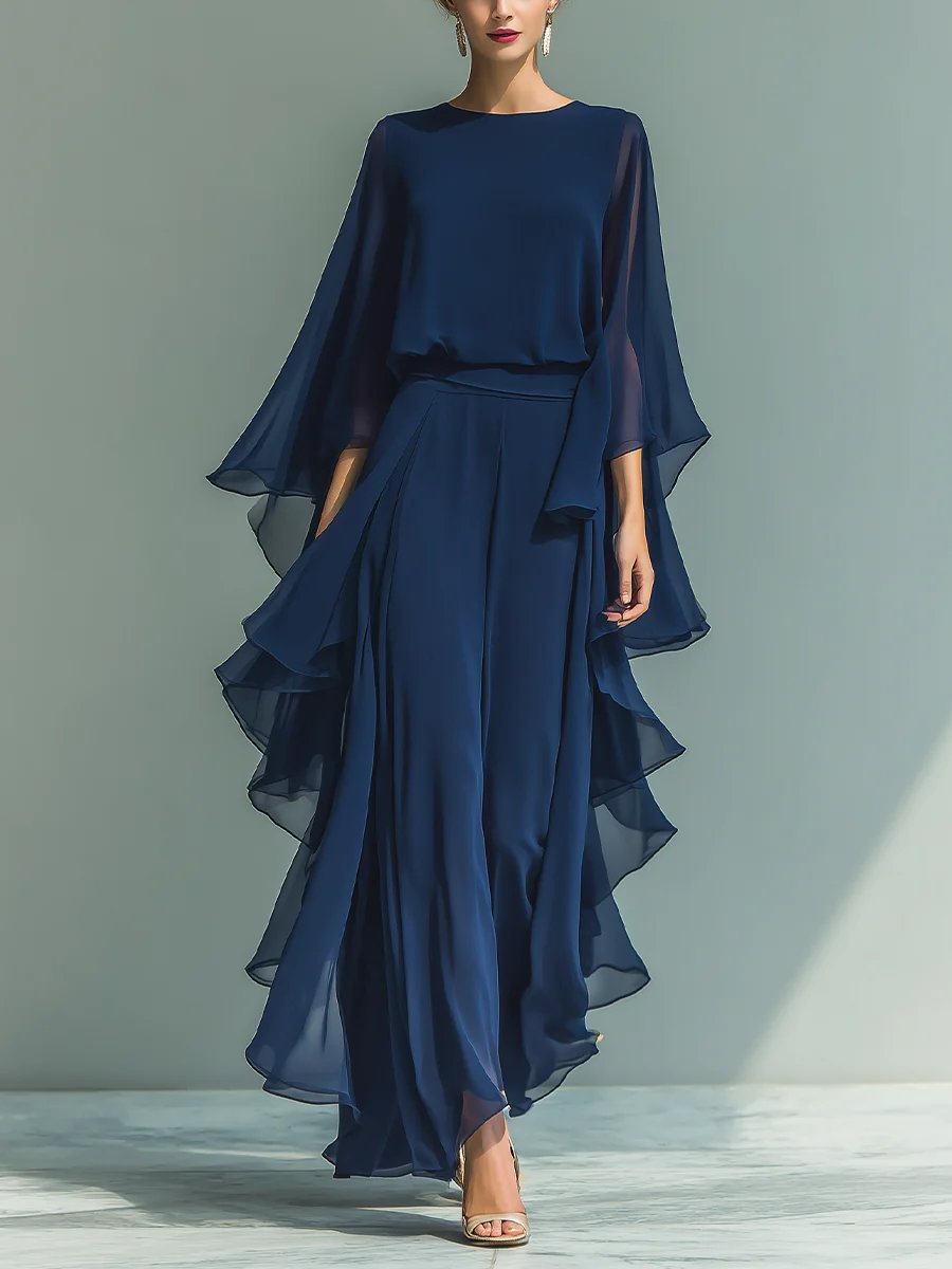 Women's Formal Chiffon Maxi Party Gown - 8/10 (S)
