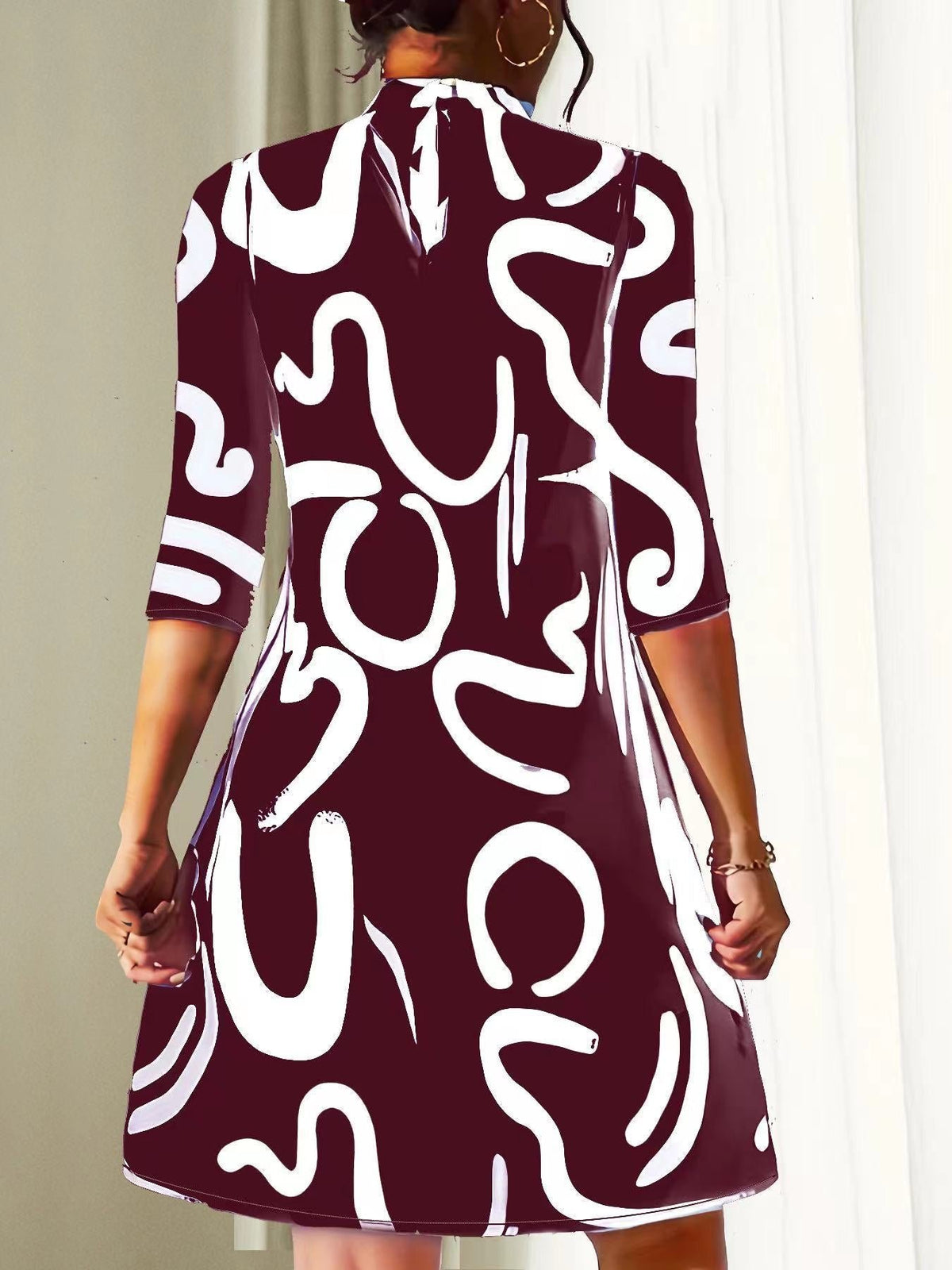 Women's Black Mini Shift Dress