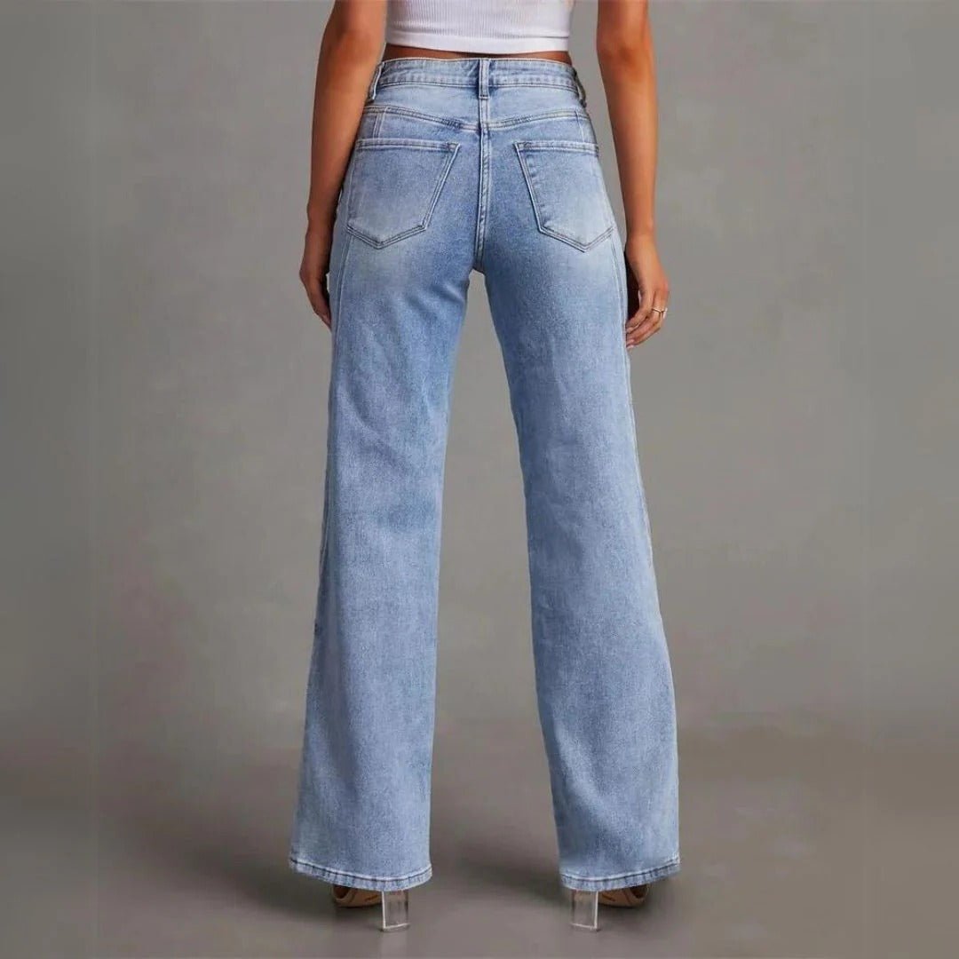 Women's High-Waisted Wide-Leg Jeans