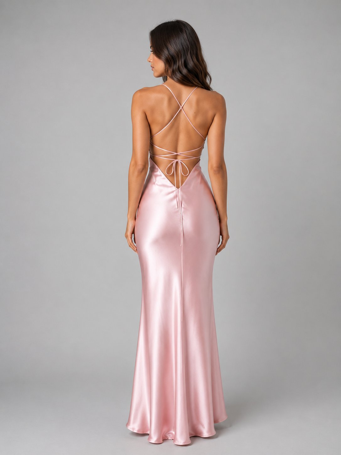 Women's Satin Maxi Party Slip Dress