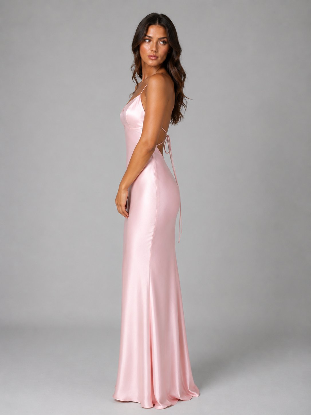 Women's Satin Maxi Party Slip Dress