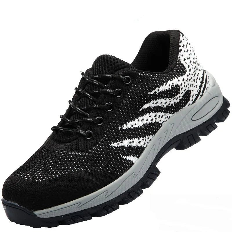 Women's Trail Knit Lace-Up Running Trainers - Black