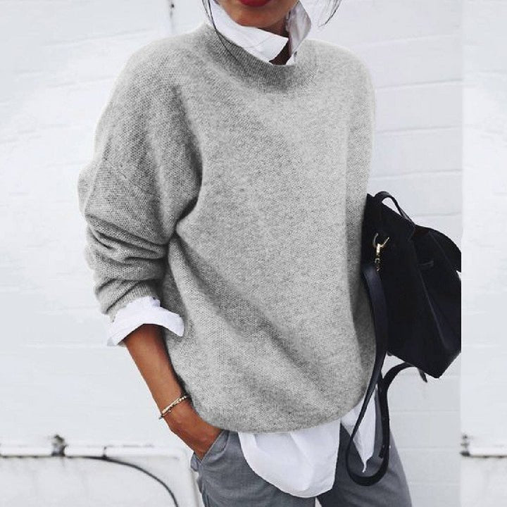 Women's Oversized Wool Jumper - Gray