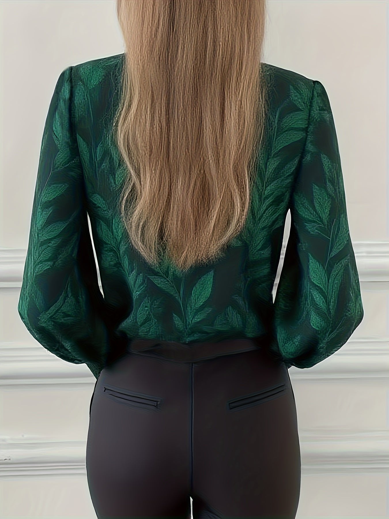 Women's Satin V-Neck Blouse