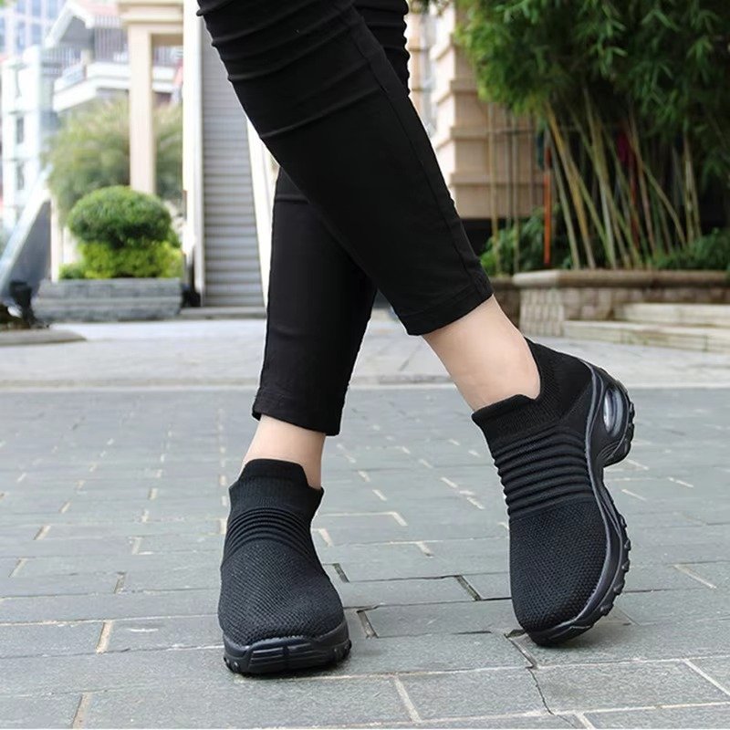 Women's Chunky Knit Platform Slip-On Trainers