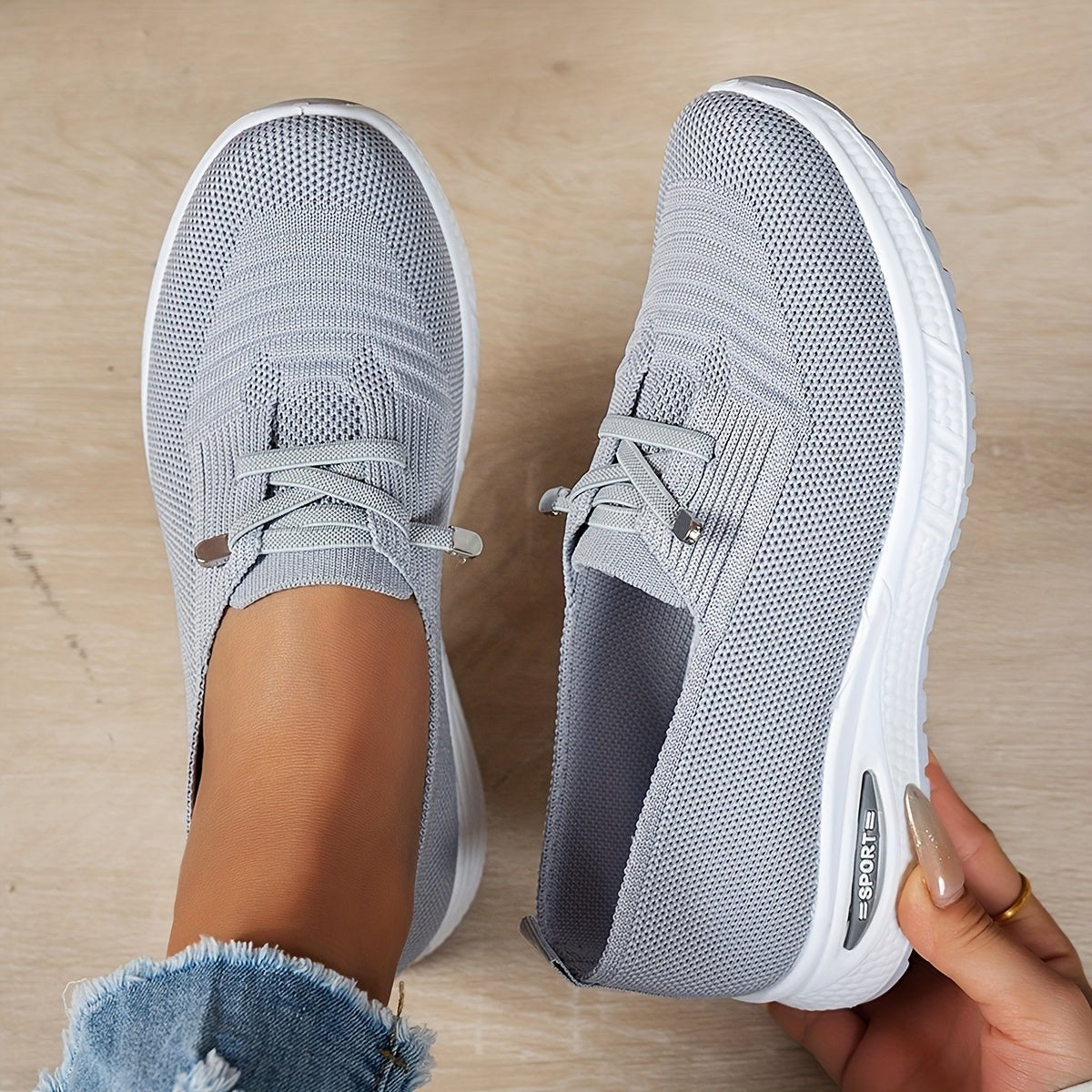 Women's Knit Slip-On Trainers