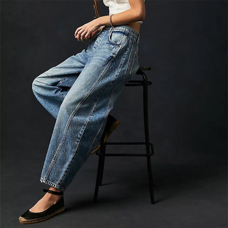 Women's High-Waisted Barrel Jeans