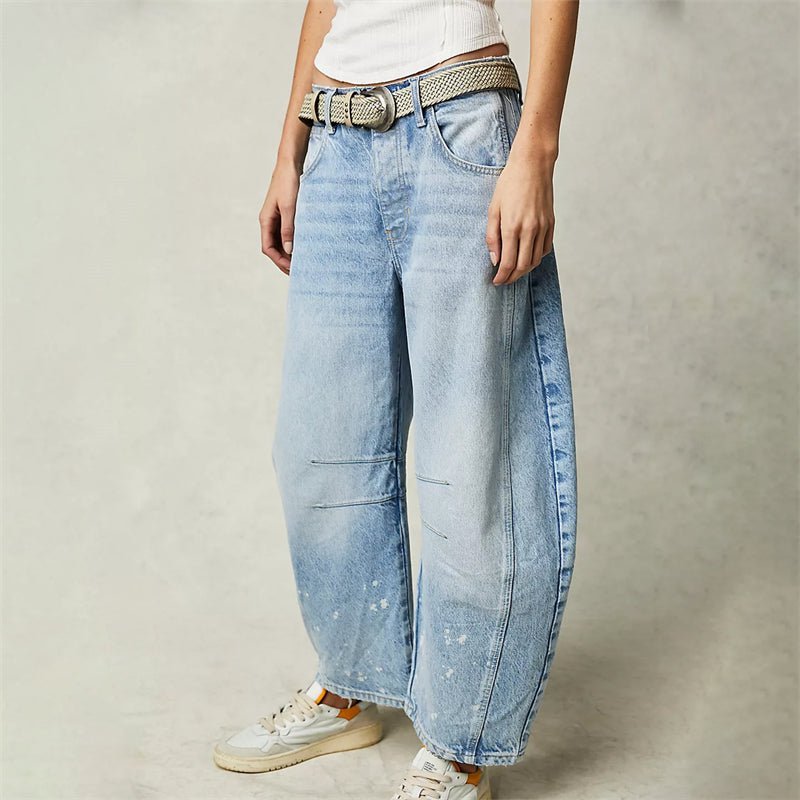Women's High-Waisted Barrel Jeans