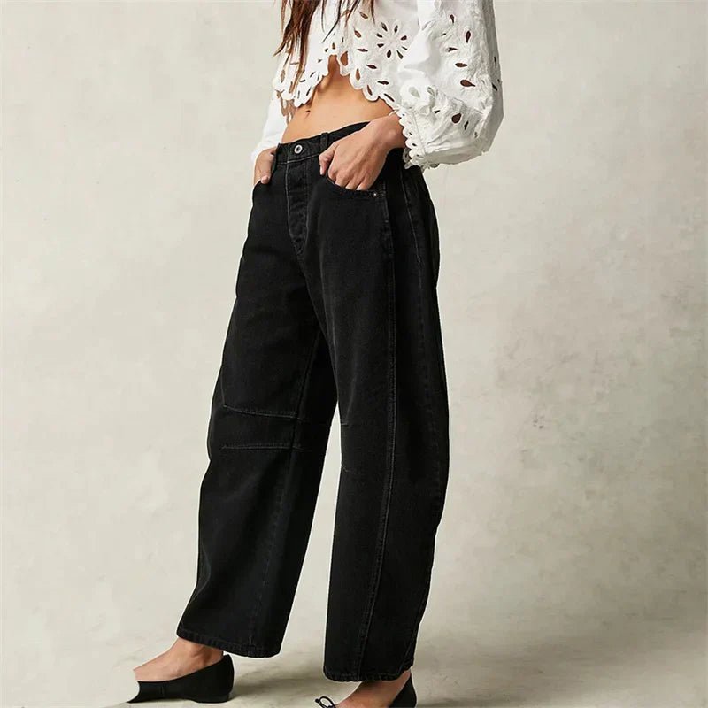 Women's High-Waisted Barrel Jeans