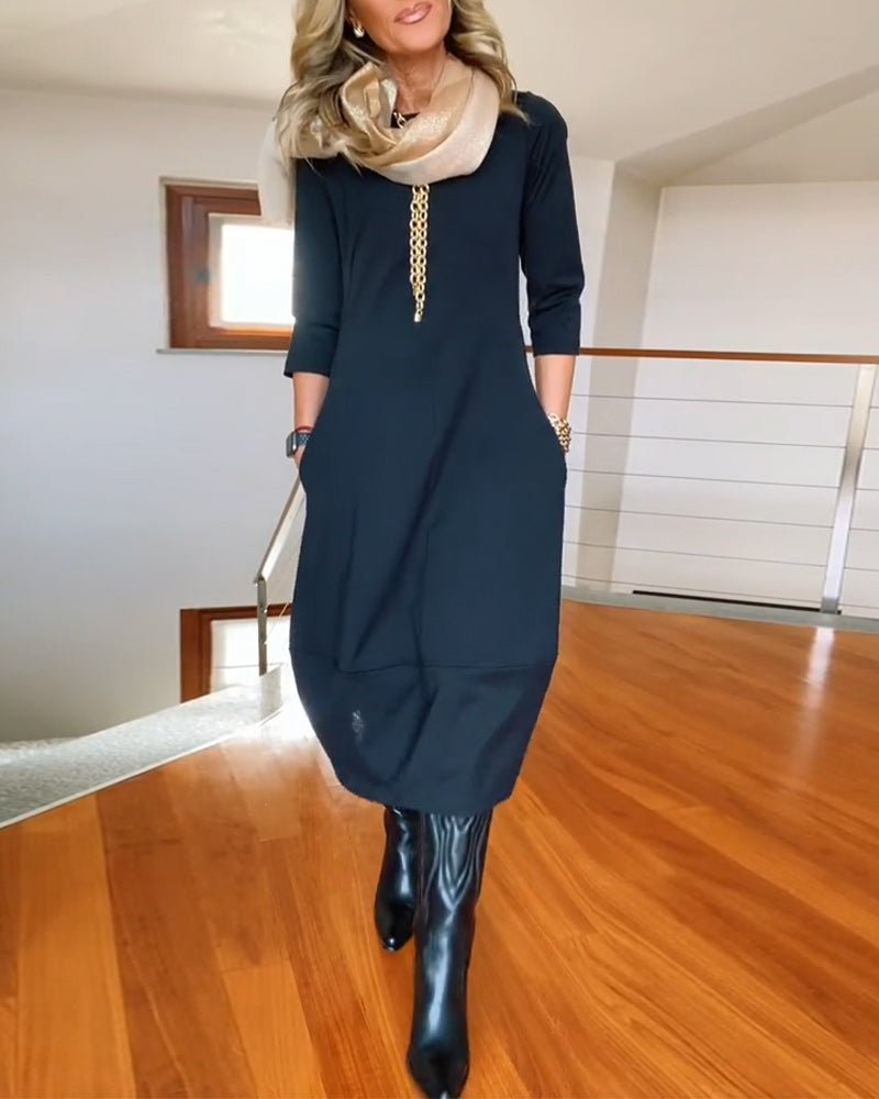 Women's Oversized Knit Midi Dress