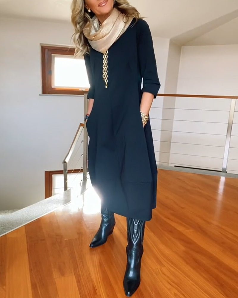 Women's Oversized Knit Midi Dress
