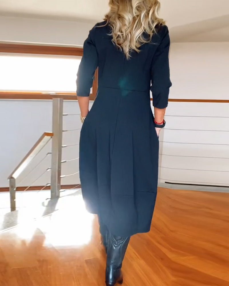 Women's Oversized Knit Midi Dress