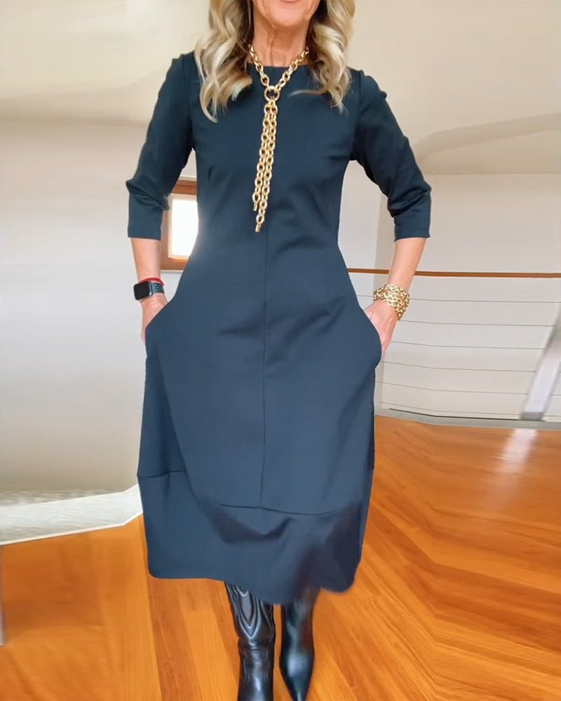 Women's Oversized Knit Midi Dress