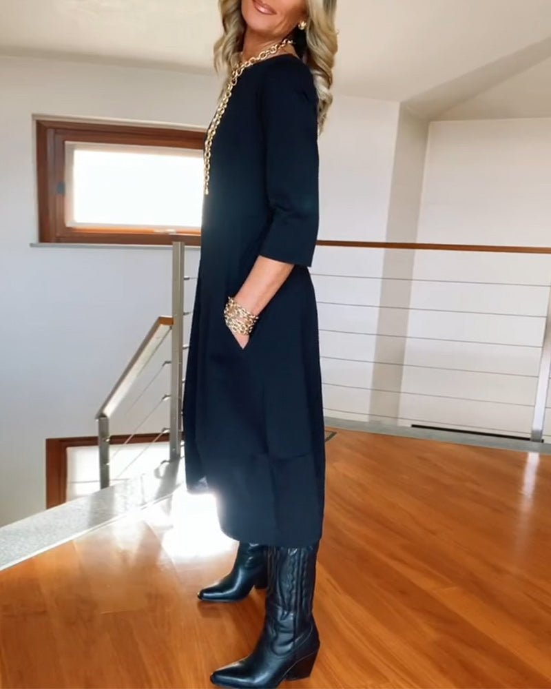 Women's Oversized Knit Midi Dress