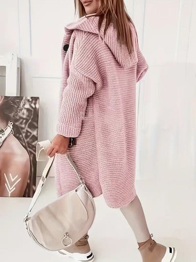 Women's Oversized Longline Hooded Midi Cardigan