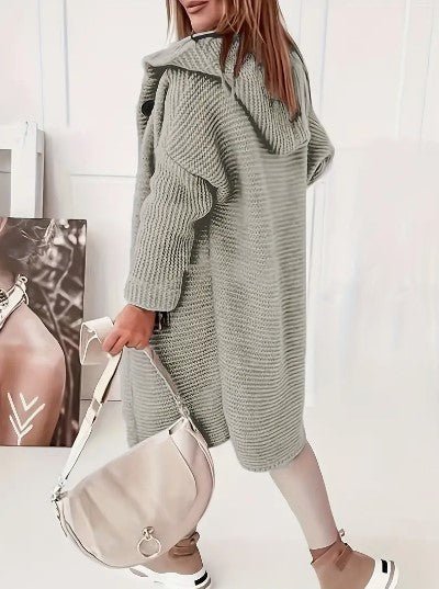 Women's Oversized Longline Hooded Midi Cardigan