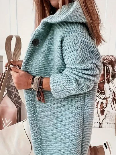 Women's Oversized Longline Hooded Midi Cardigan
