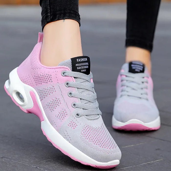Women's Color-Block Knit Lace-Up Running Trainers