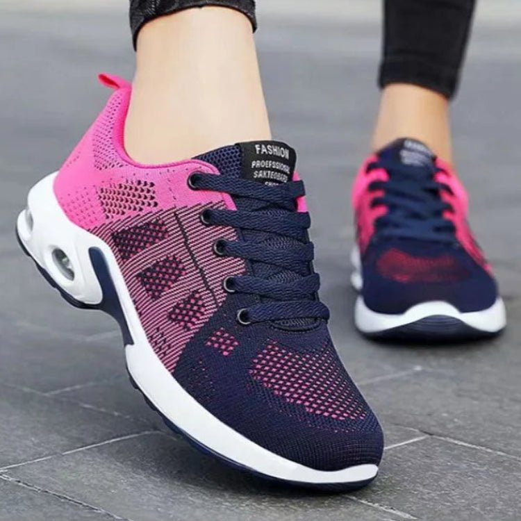 Women's Color-Block Knit Lace-Up Running Trainers