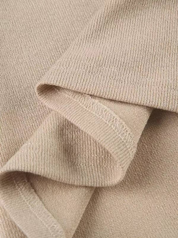 Women's Knit Ribbed V-Neck Mini Dress