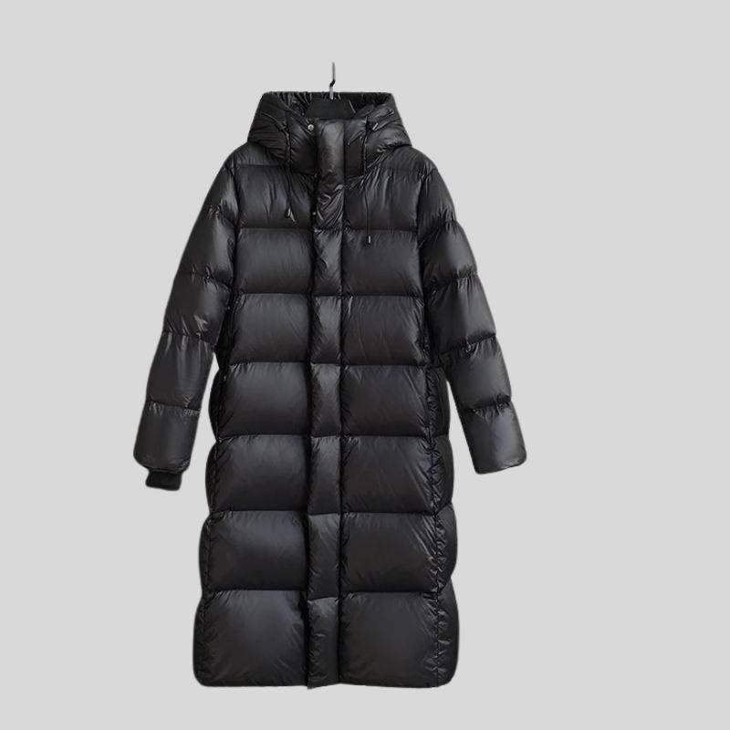 Women's Long Hooded Longline Puffer Coat