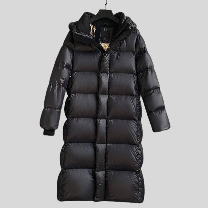 Women's Long Hooded Longline Puffer Coat