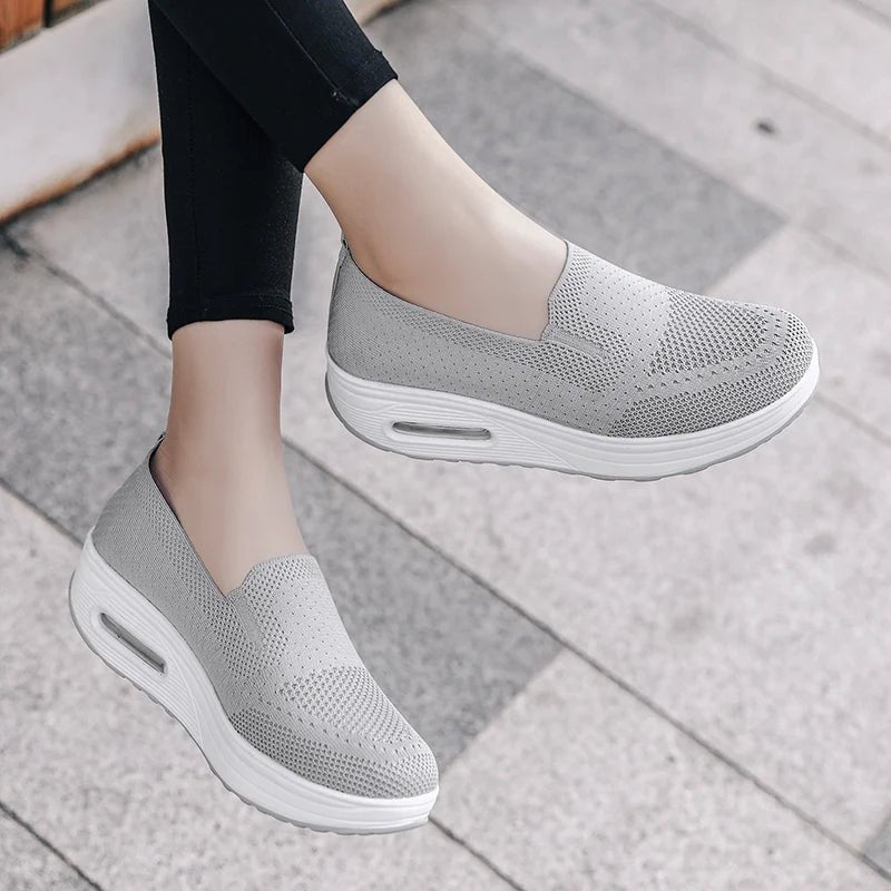 Women's Platform Knit Slip-On Trainers