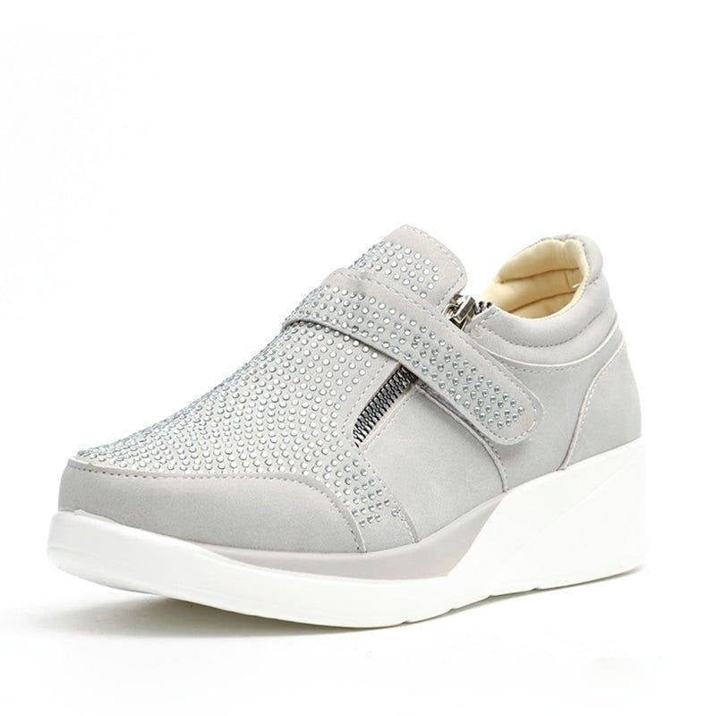 Women's Suede Wedge Trainers
