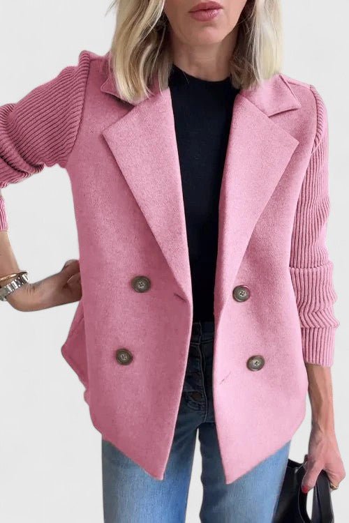 Women's Wool Blazer - Pink