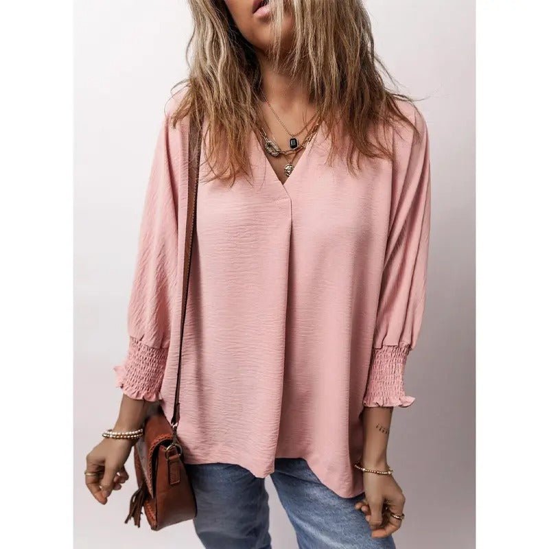 Women's Black Oversized Chiffon Blouse