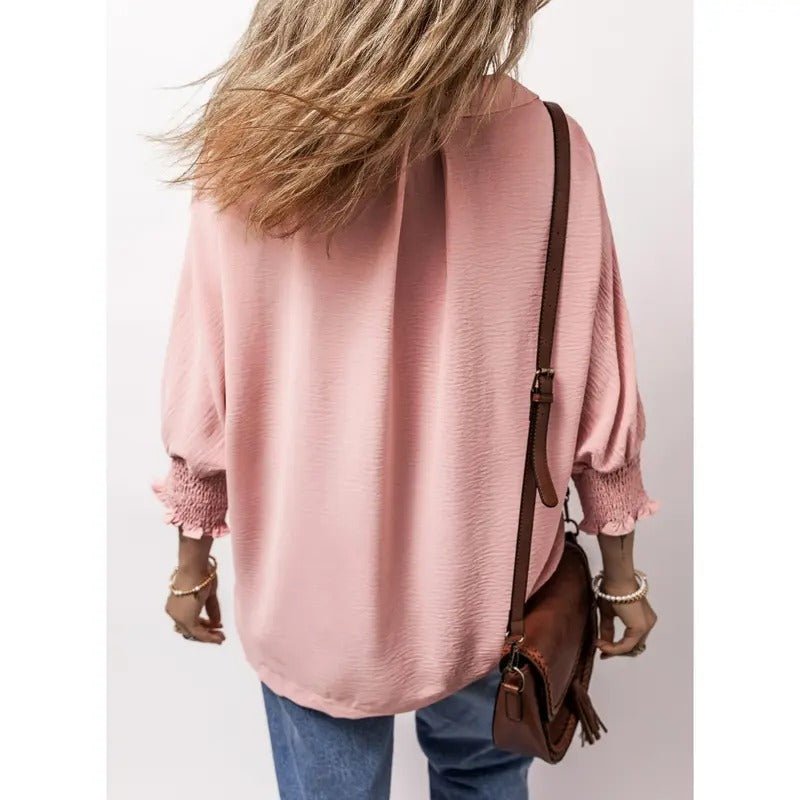 Women's Black Oversized Chiffon Blouse