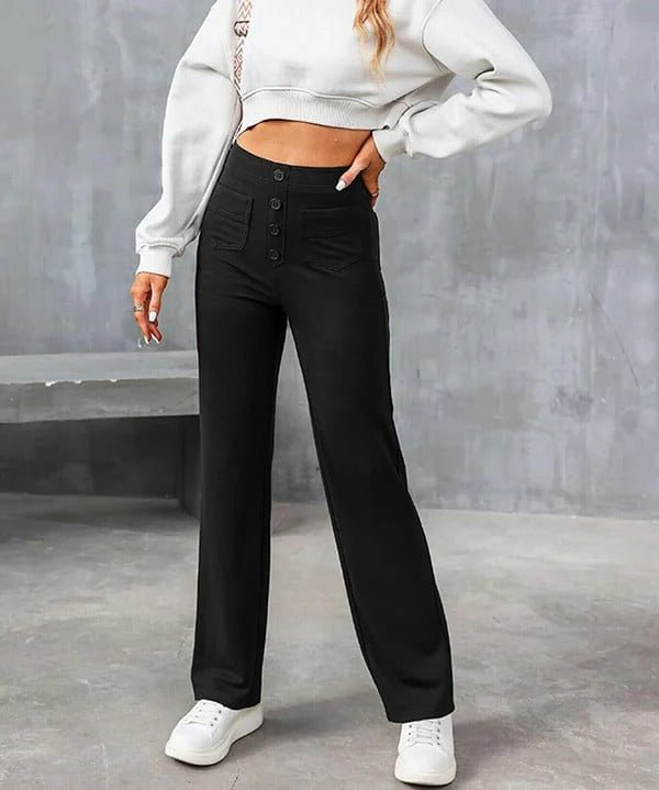 Women's High-Waisted Wide-Leg Trousers