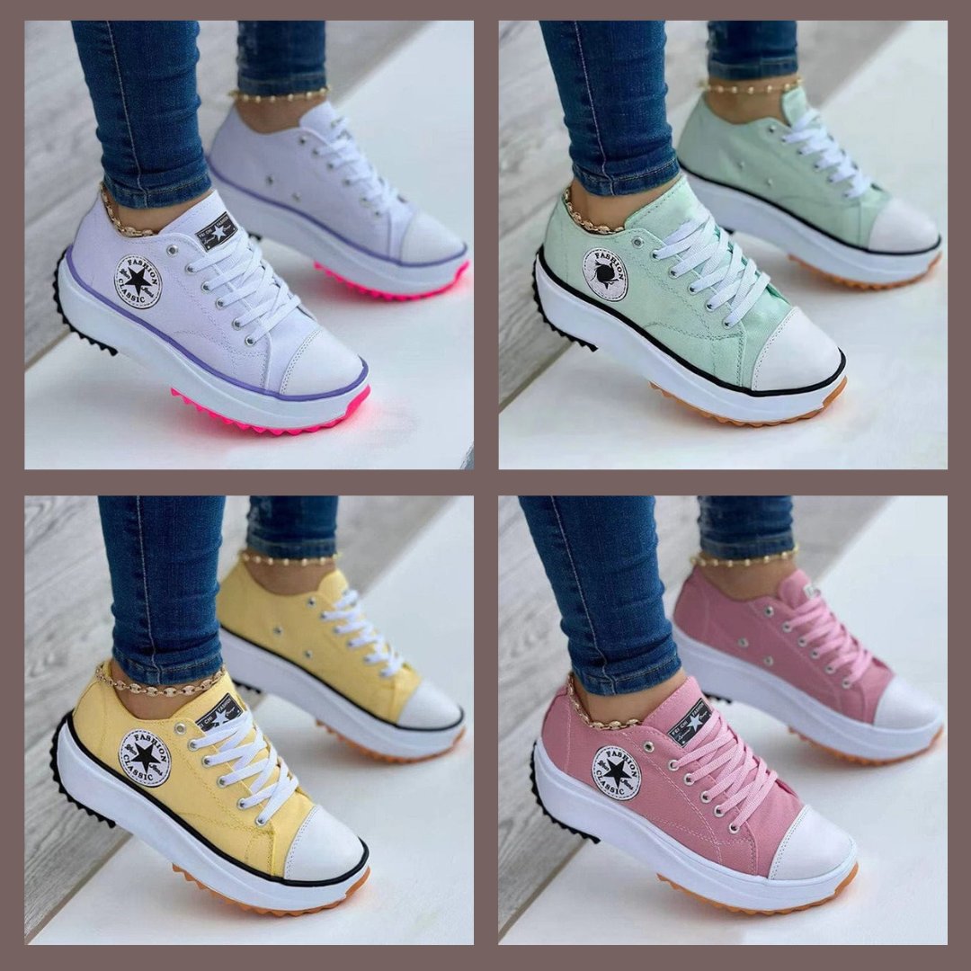 Women's Chunky Platform Lace-Up Trainers