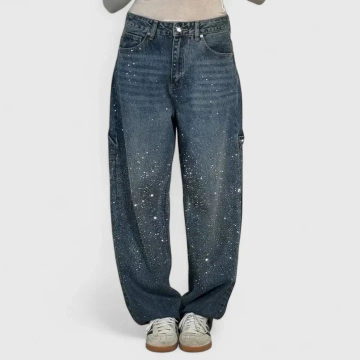 Women's High-Waisted Wide-Leg Baggy Jeans