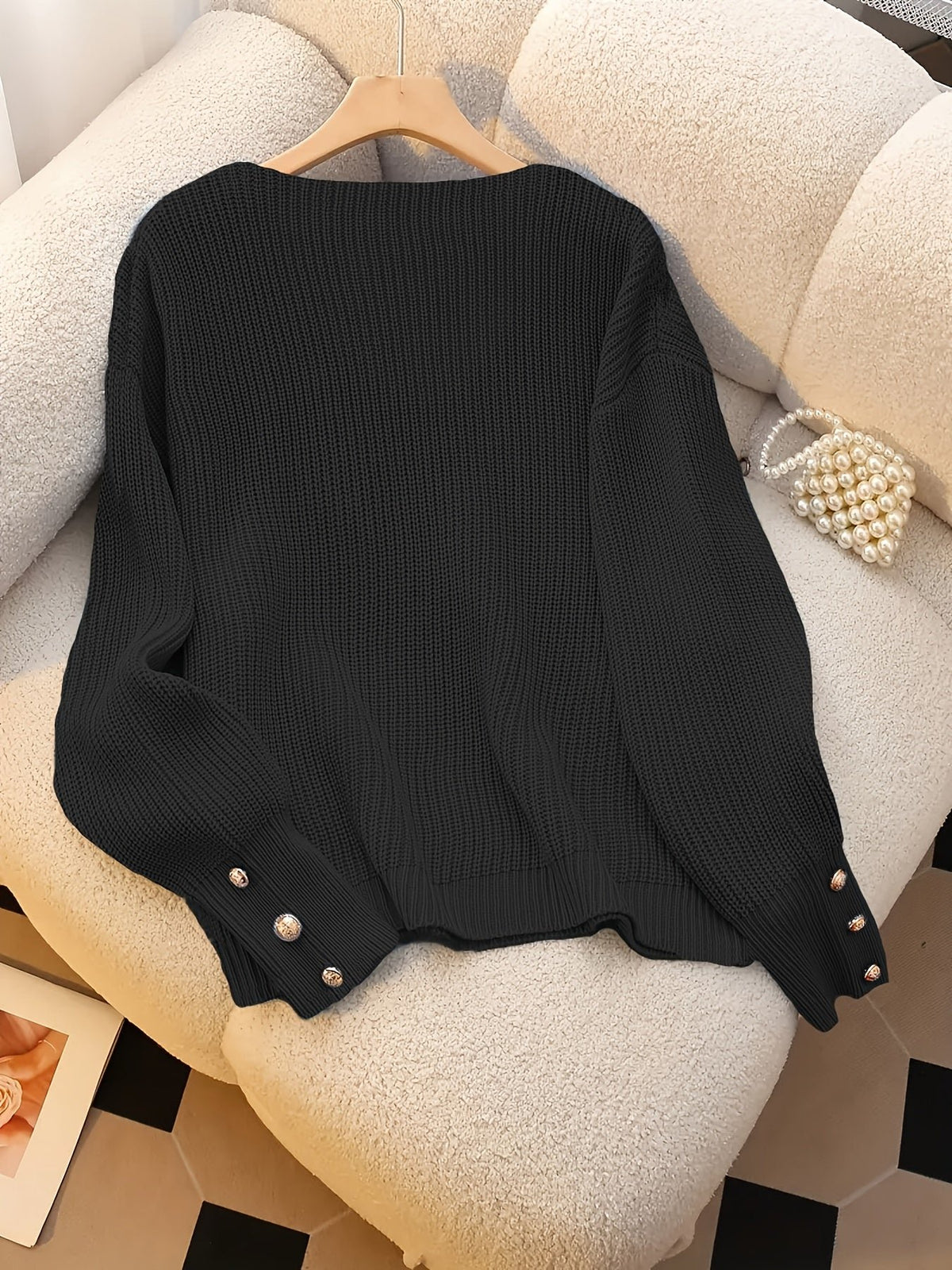 Women's V-Neck Long Sleeve Blouse