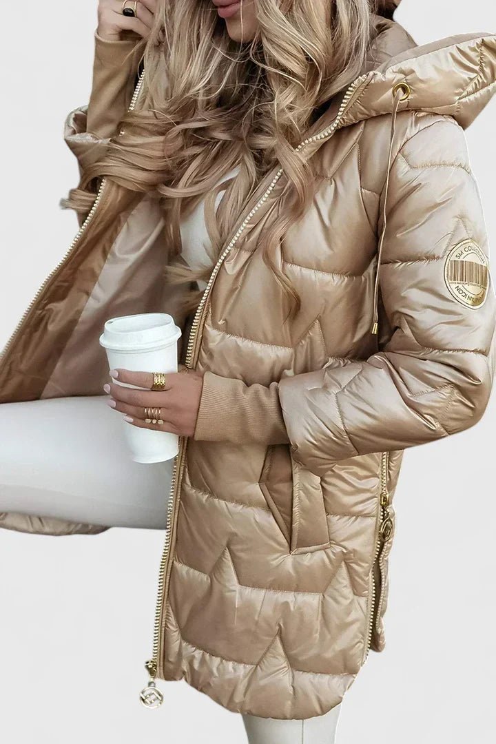 Women's Oversized Hooded Longline Puffer Coat